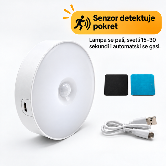 Punjivo LED svetlo na magnet sa senzorom pokreta – 3 KOMADA